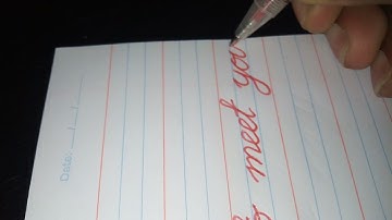 How to write PLEASURE TO MEET  Cursive Writing , Clean and neat calligraphy for beginners. Wishing