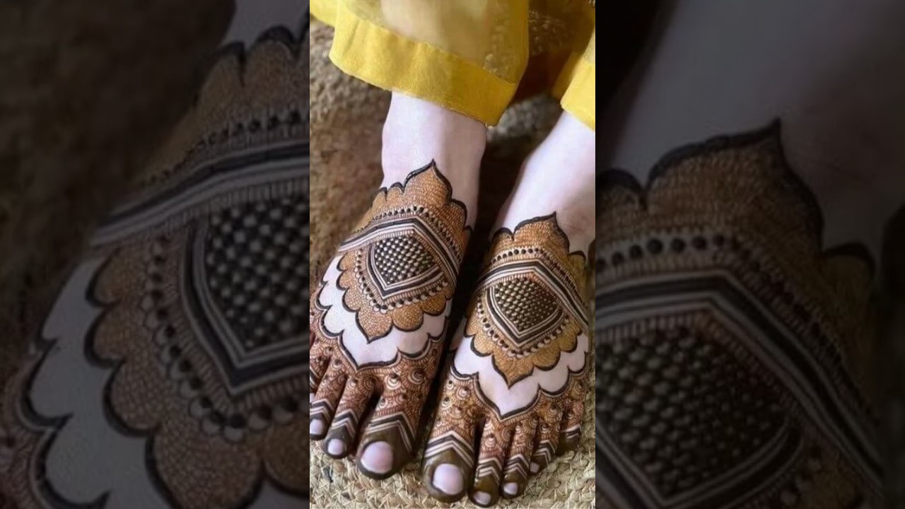 leg mehndi designs for bride ✨ 