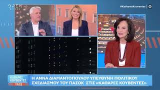 Η Αννα Διαμαντοπούλου στη τηλεόραση Open TV στην εκπομπή Καθαρές Κουβέντες | 17/03/2026