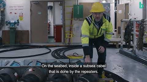 Cableship film 6 - Explaining the Amplifier on Subsea Fiber Cable