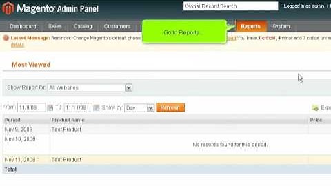 How to view reports in Magento Commerce