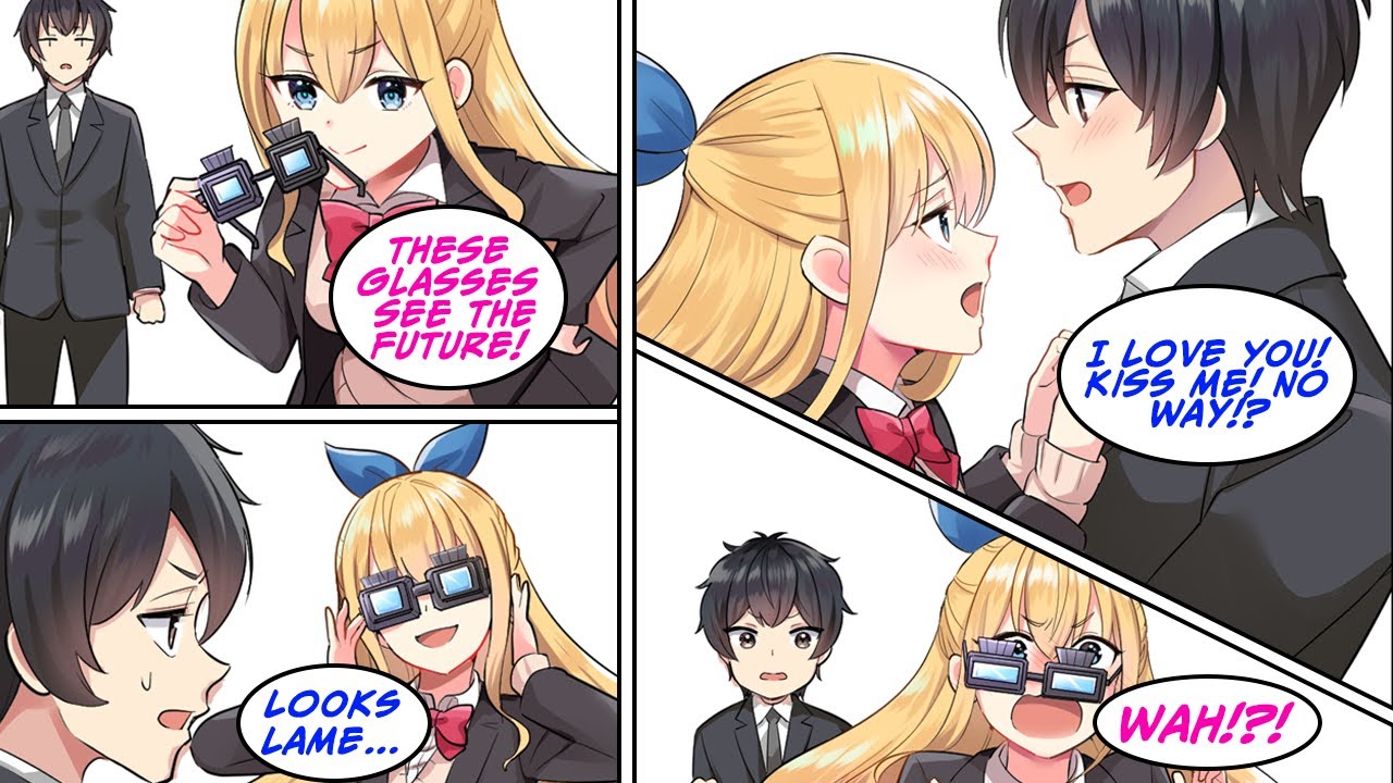 [Manga Dub] My childhood friend invented some glasses that show her the future… [RomCom]