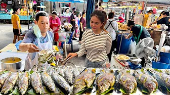Mouth Watering! Grilled Fish on Banana Leaf By Asian Chef 20 Years experience| Thai Street Food