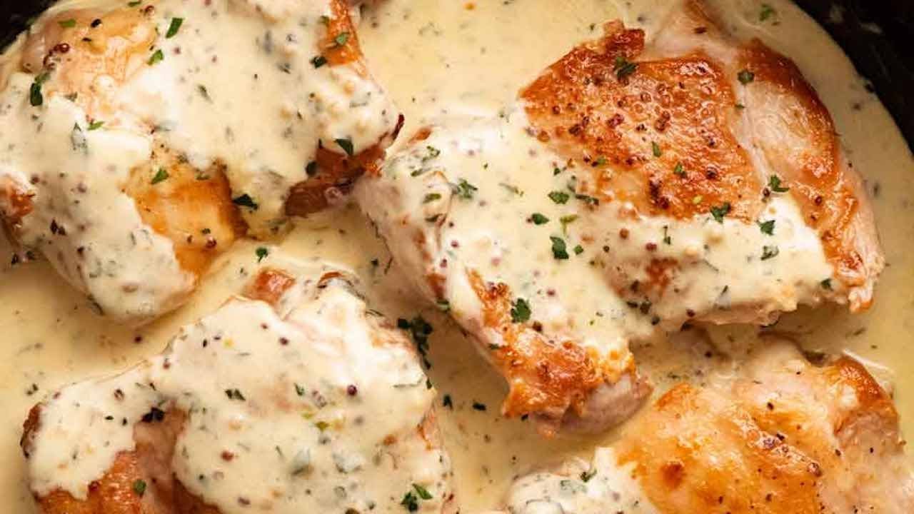 Chicken with Creamy Mustard Sauce 20210902 - YouTube