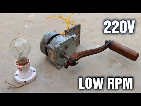 Make 220v Electric Generator using Brushless Gear Motor BLDC - 180 RPM