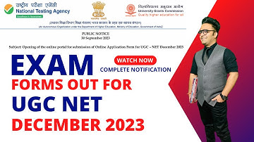 Nta Net Form Fill Up 2023 || Ugc Net Dec 2023 Application Form || Ugc Net Exam Update