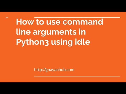 How to use command line arguments in Python using idle editor - YouTube