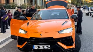Elettra Lamborghini with Afrojack in Monte-Carlo with their Lamborghini Urus