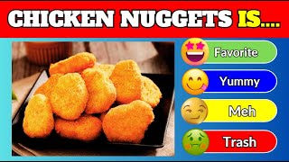 Tier List Rank Fast Food from Favorite to Trash ?? - Junk Food Quiz