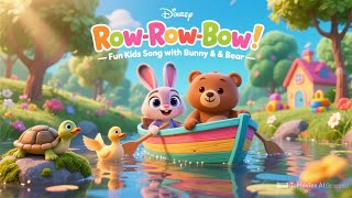 Row, Row, Row Your Boat – Fun Kids Song with Bunny & Bear | Animated Nursery Rhyme screenshot 4