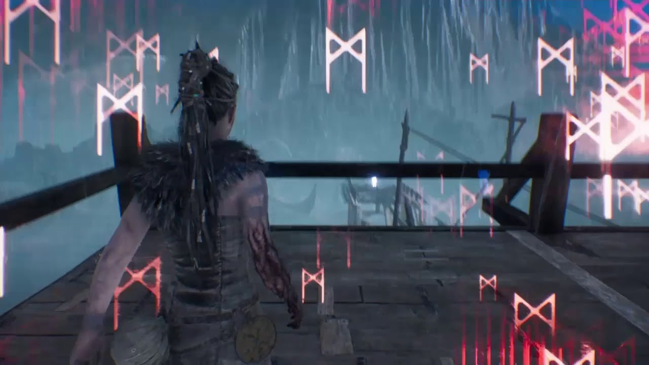 Hellblade: Senua's Sacrifice. Collecting three shards to retrieve the sword from the tree.