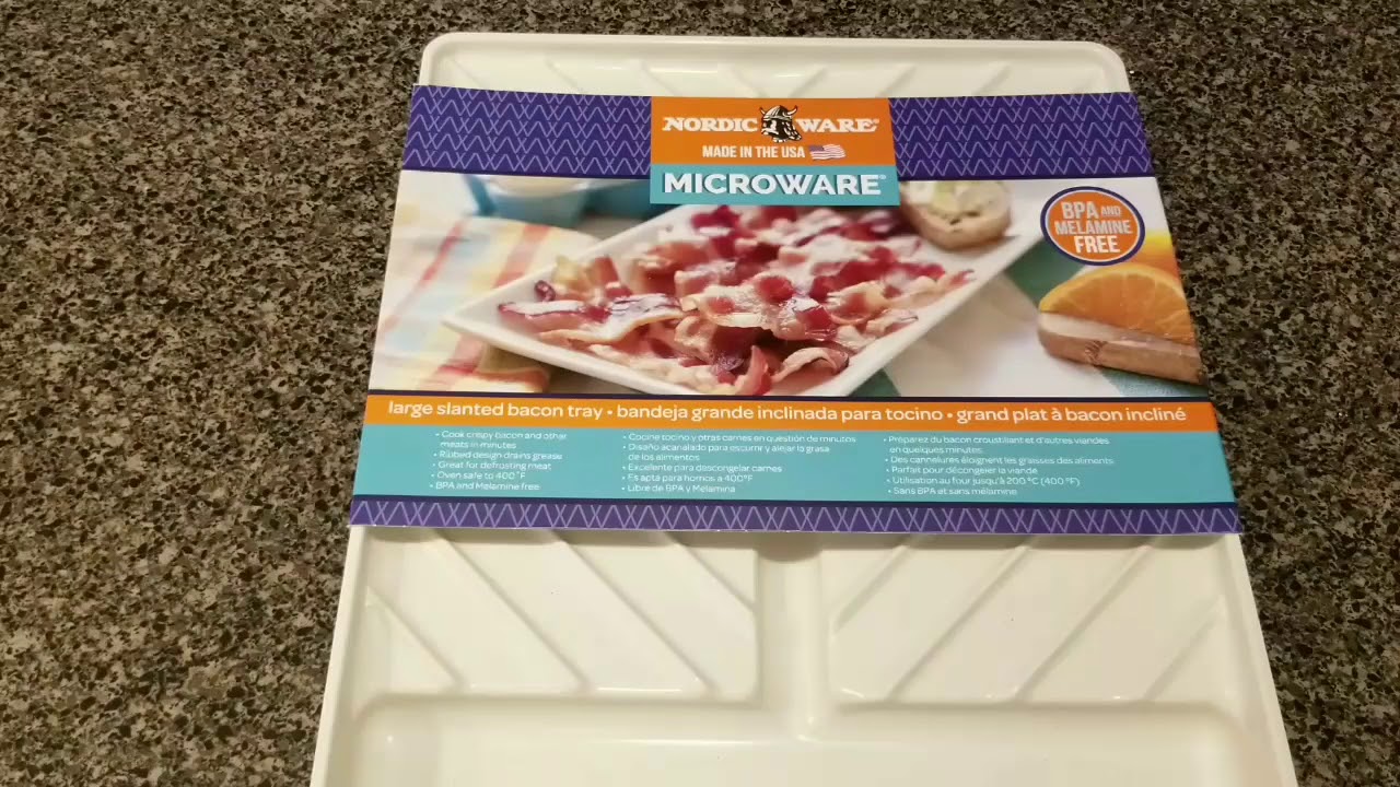 Nordic Ware Microwave Large Slanted Bacon Tray 