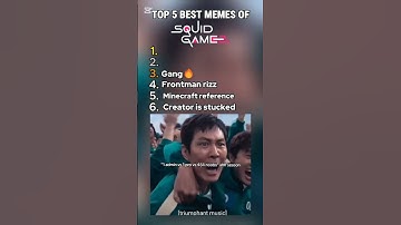 top 6 squid game memes #squidgame #squidgame2 #ranking #top10 #top5 #trending #fyp #shorts #vural