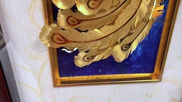 Tranh đôi chim phượng hoàng dát vàng 24k