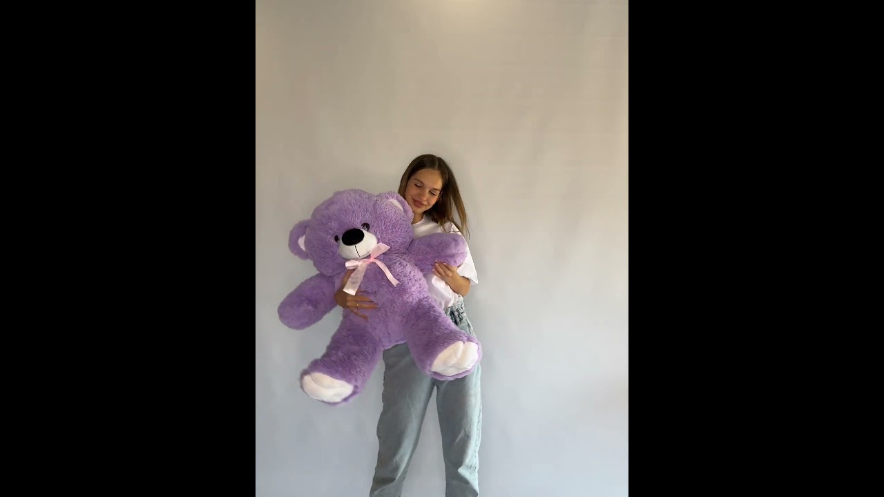 Мишка Томик 100 см Фиолетовый - фото №1