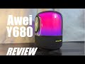 REVIEW: AWEI Y680 Wireless Bluetooth Speaker - Powerful Bass, RGB LED Lights!