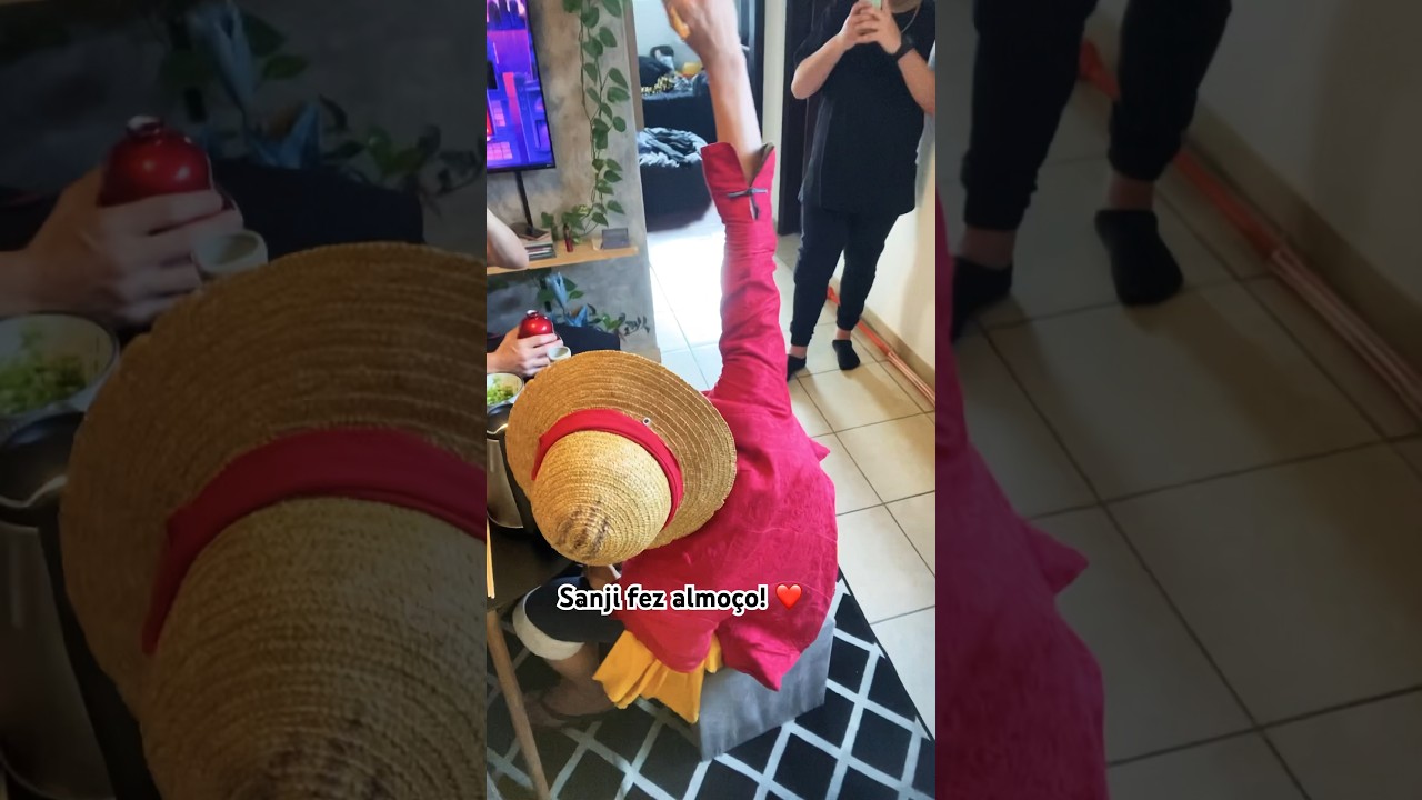 Sanji fez o almoço! Luffy, Zoro, Nami, Usopp e Sanji! #onepiece #onepiececosplay