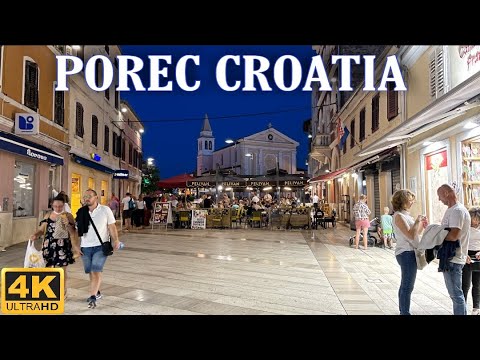 Porec Croatia , Walking Tour 4k UHD