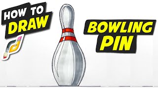 How to Draw a BOWLING PIN