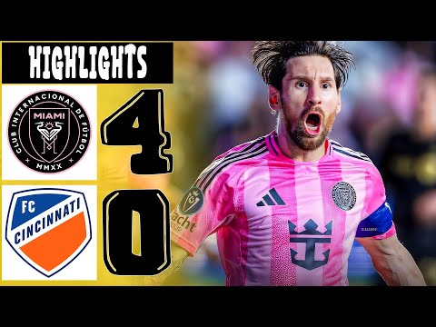 إنتر ميامي ضد سينسيناتي 4 0 جميع الأهداف والملخصات كرة القدم 2025 