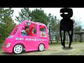 Minecraft ? Koya ride on Barbie Car to bbq Camping adventure バービー 車 公園 マイクラ大冒険 おゆうぎ こうくんねみちゃん