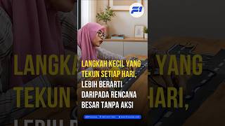 Langkah kecil yang tekun setiap hari, lebih berarti daripada rencana besar tanpa aksi 😇 #quotes