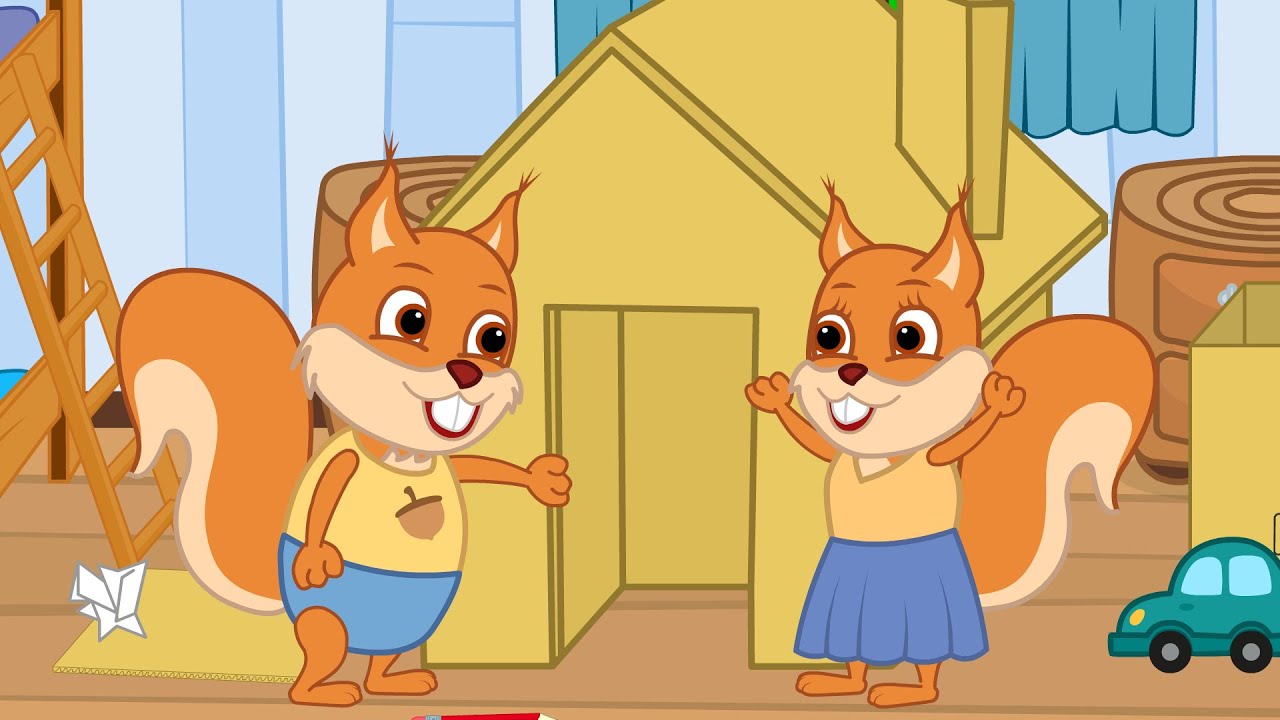 Bridie Squirrel in English Doll House Cartoon for Kids YouTube