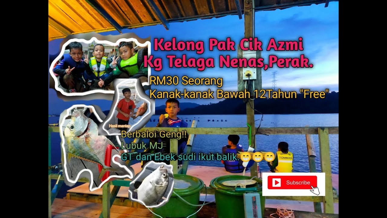 Kelong Pak Cik Azmi Kg Telaga Nenas RM30 Seorang, Lubuk MJ.GT,Ebek pun ikut balik.