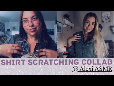 ASMR: Lofi & Hifi shirt sounds! (Scratching, tapping, pulling)COLLAB w/ Alexi ASMR - Some whispering