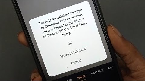 Realme mobile camera error There Is Insufficient Storage to Continue This Operation problem Realme