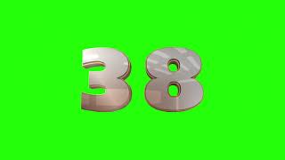 60 Seconds 3D Countdown Greenscreen Effect Chromakeyanimated 3D One Minute Green Screen Background