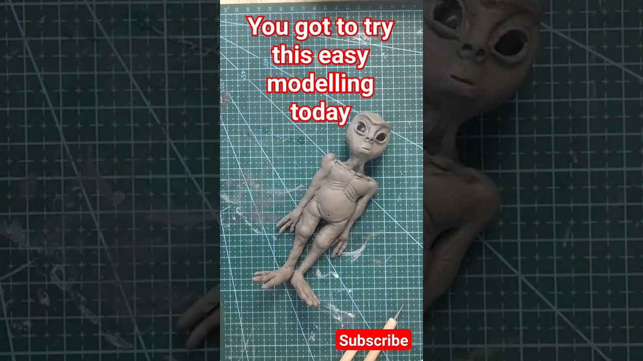 you got to try this easy alien clay model today