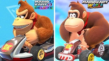 Mario Kart World - All Characters Comparison (Mario Kart 8 Deluxe vs World)