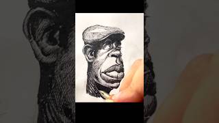 India Ink Cross-Hatching Portrait #CrossHatching #IndiaInk #InkDrawing #PortraitDrawing #Caricature