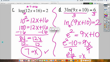7-6 Solving Log Equations