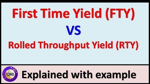First Time Yield (FTY) VS Rolled Throughput Yield (RTY)