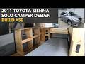 2011 Toyota Sienna Solo Stealth &amp; Outdoor Camper Build (Fast Video Tour)
