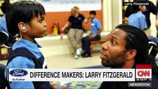 Larry Fitzgerald in Difference Makers with Coy Wire