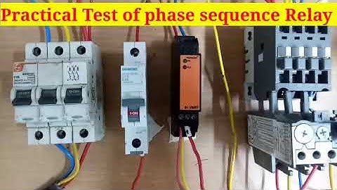 Phase Sequence Relay Testing with DOL Starter.