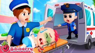 Police Officer 🚑 Super Ambulance Rescue | Healthy Habits Kids Songs | Bibiberry Nursery Rhymes