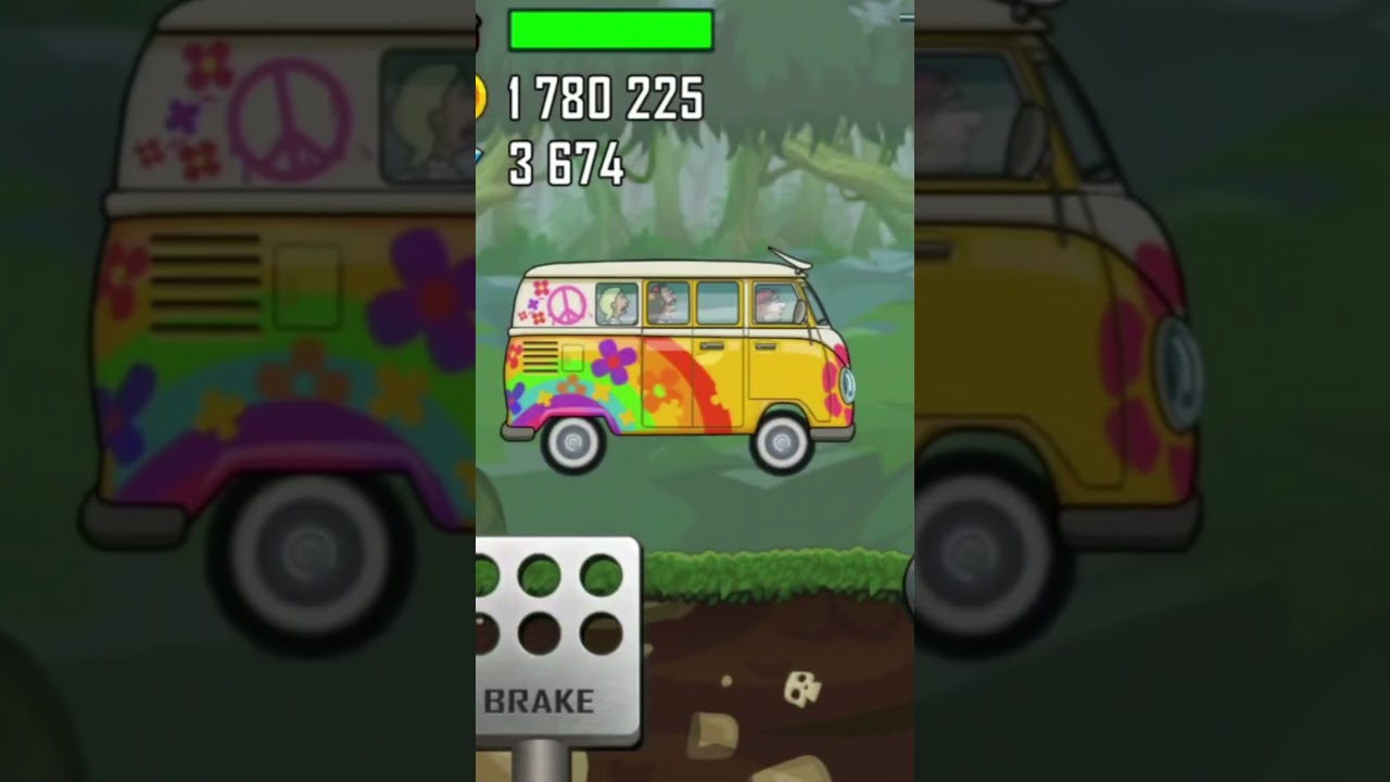 Hill Climb Racing Hippie Van on Jungle Stage 