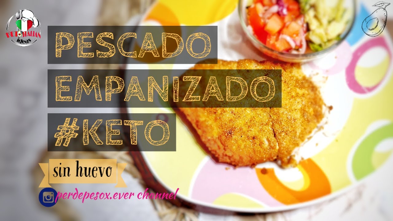 RECETAS KETO/ EMPANIZADO KETO/ LOW CARB/ BREADED FISH RECIP, sin huevo