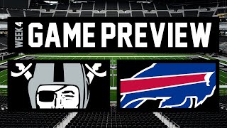 Game Preview: Las Vegas Raiders vs. Buffalo Bills