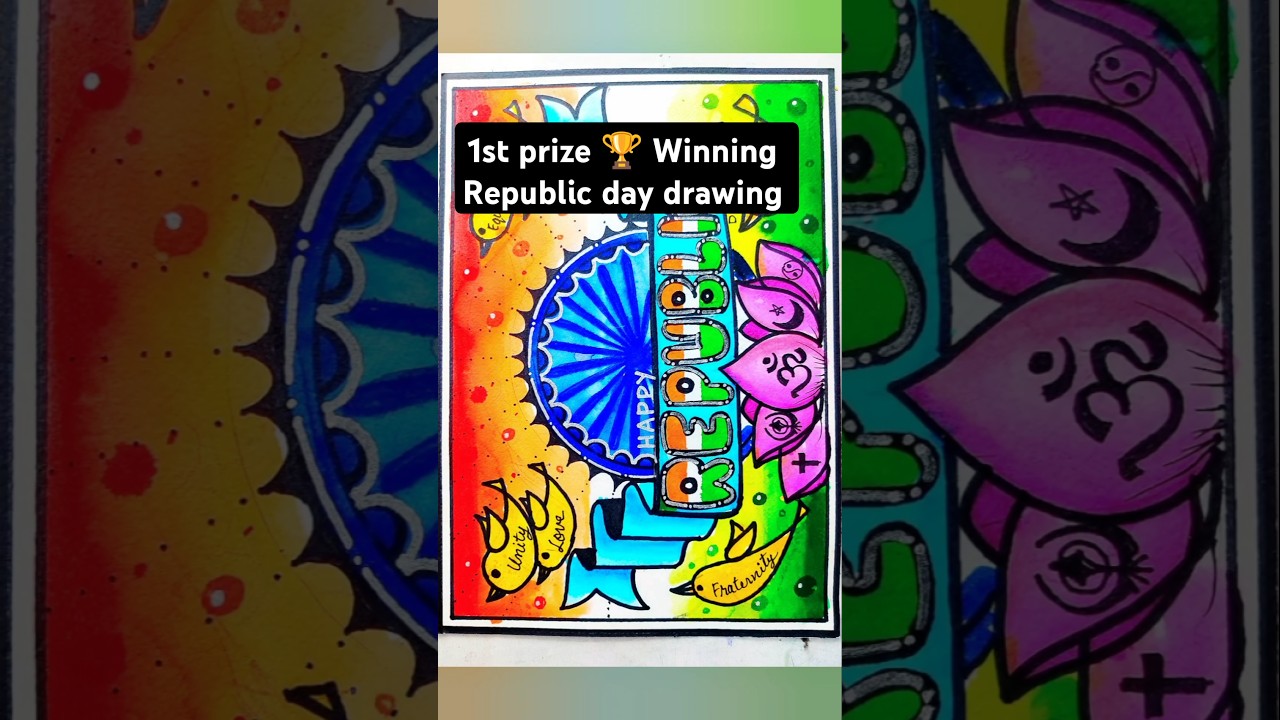 🇮🇳Republic Day Drawing Easy Steps / Republic Day Poster / How To Draw Republic Day Drawing Easy