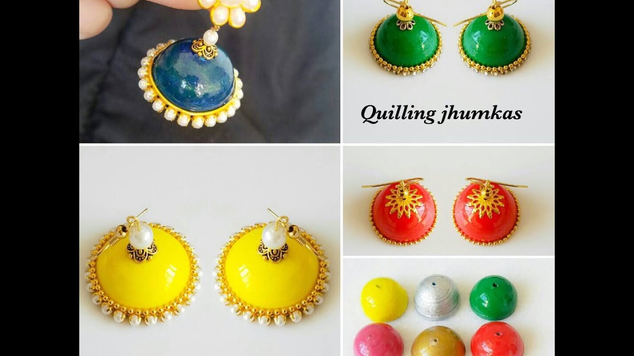 How To Make Jhumka Shape Perfectly Quilling Jhumka Making Tips How To Make Paper Base Jhumkas Handmade Jewelry Tutorials Paper Quilling Earrings Quilling