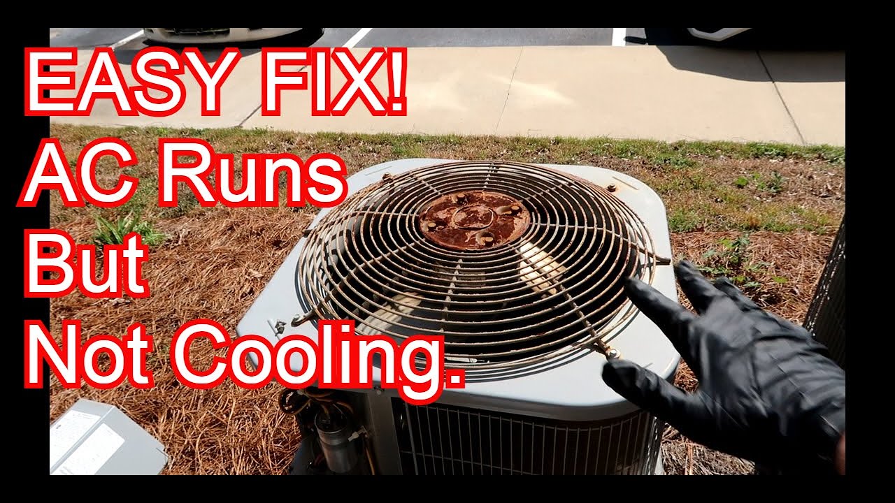 Air Conditioner Runs But Not Blowing Cold Air - YouTube
