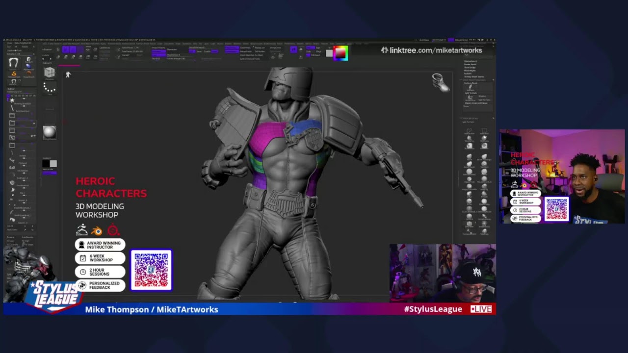 ZBrush Live with the Stylus League
