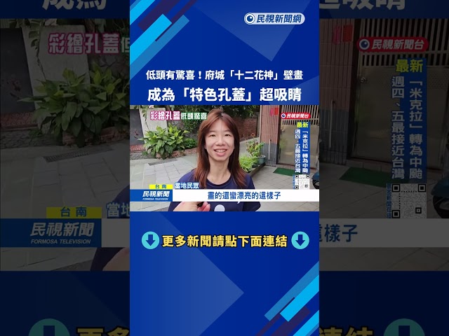 台南北區汙水蓋「十二花神壁畫」 今年增8款全數完工－民視台語新聞