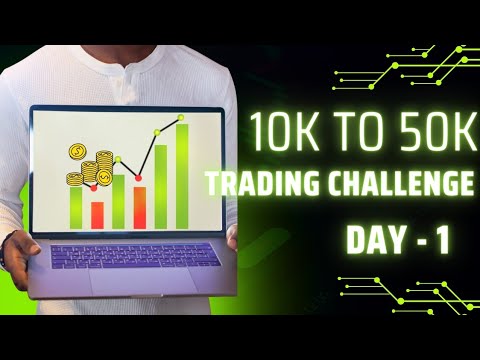 Day 1 - 10k to 50k trading challenge in 90 days - YouTube