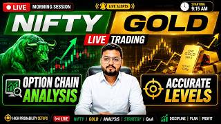 LIVE NIFTY & GOLD Analysis | Nifty Option Chain & Gold Trading #trading
